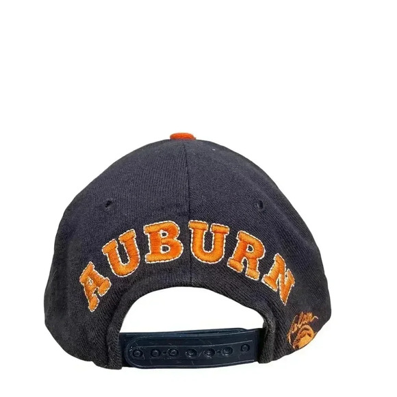 Vintage Auburn Tigers snapback hat orange and navy blue falcon tag - Picture 2 of 9